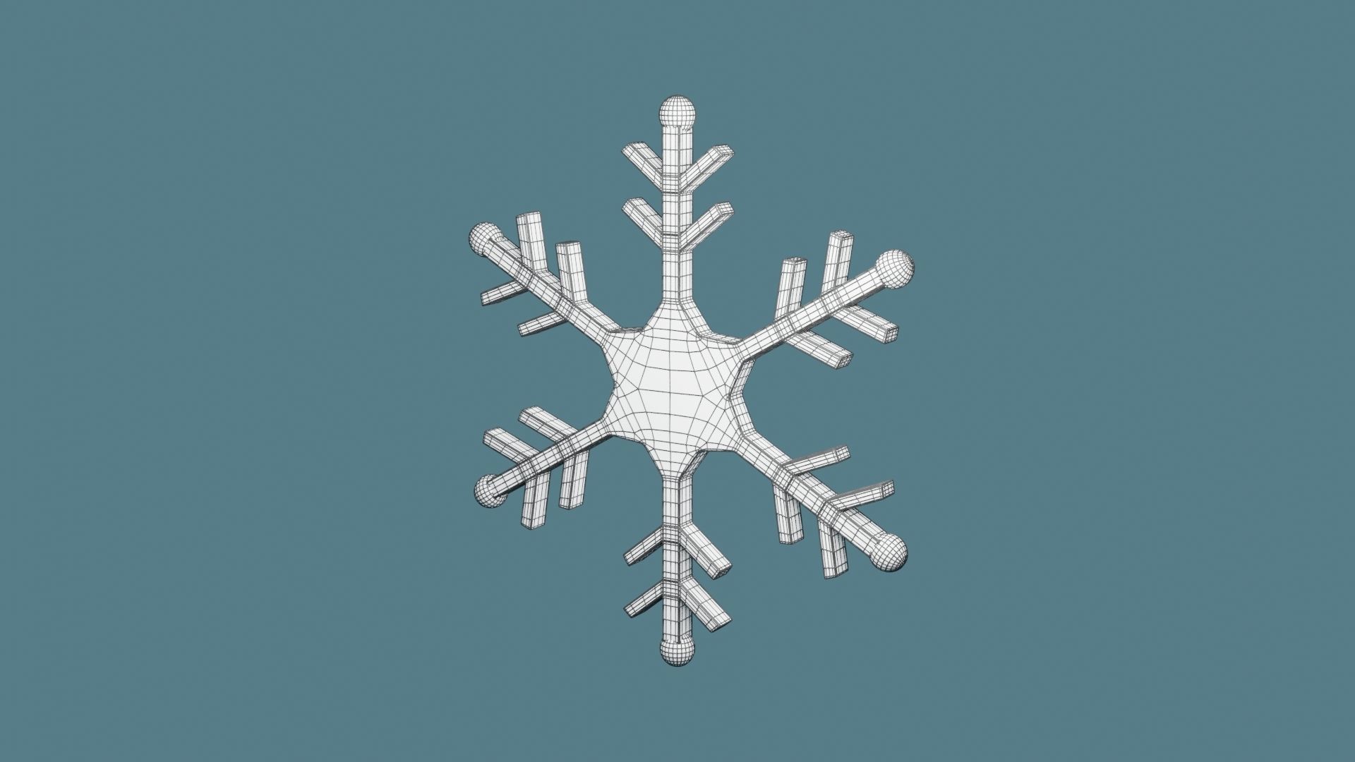 Snow Flake 3D print model_6