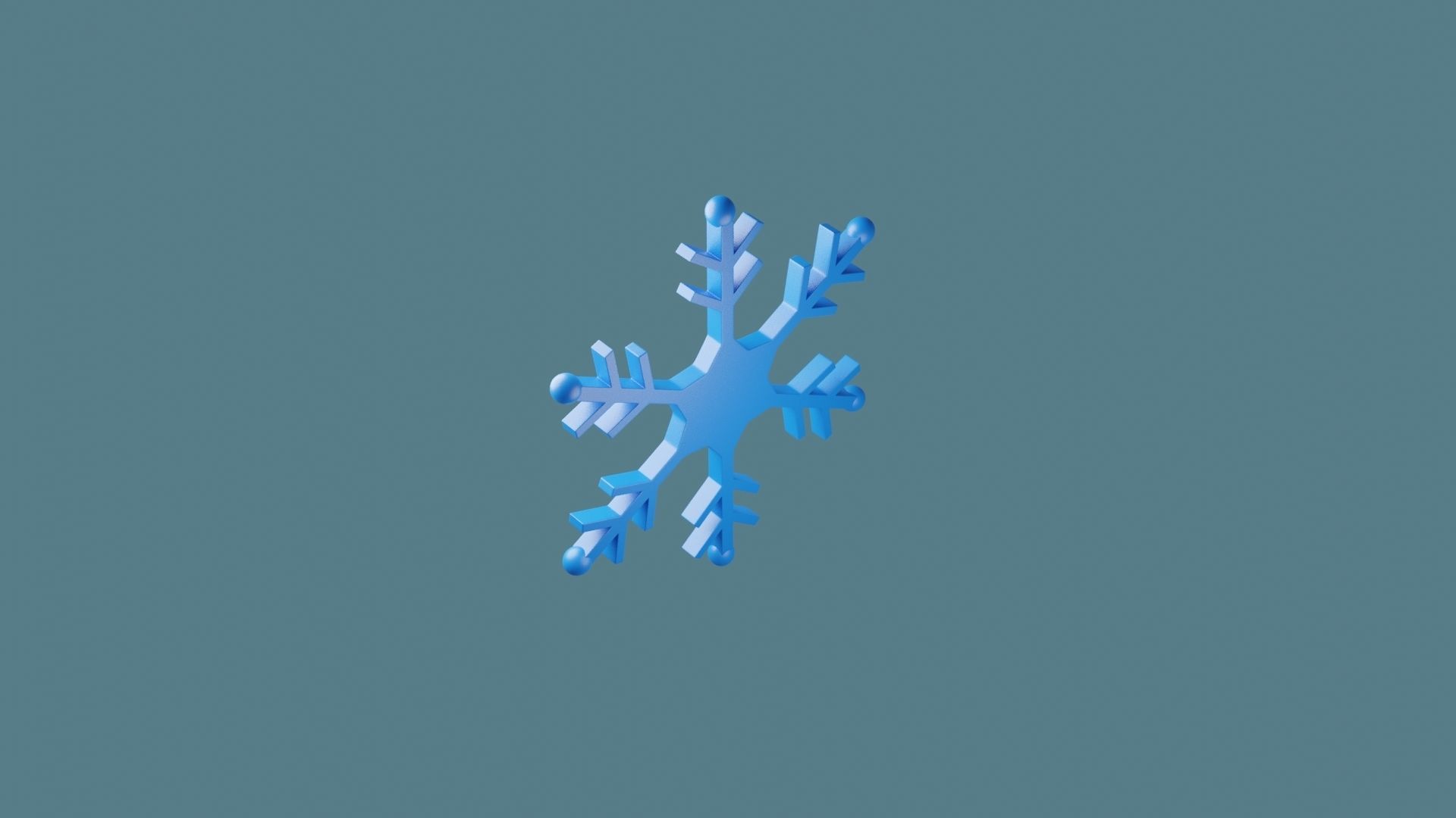 Snow Flake 3D print model_4