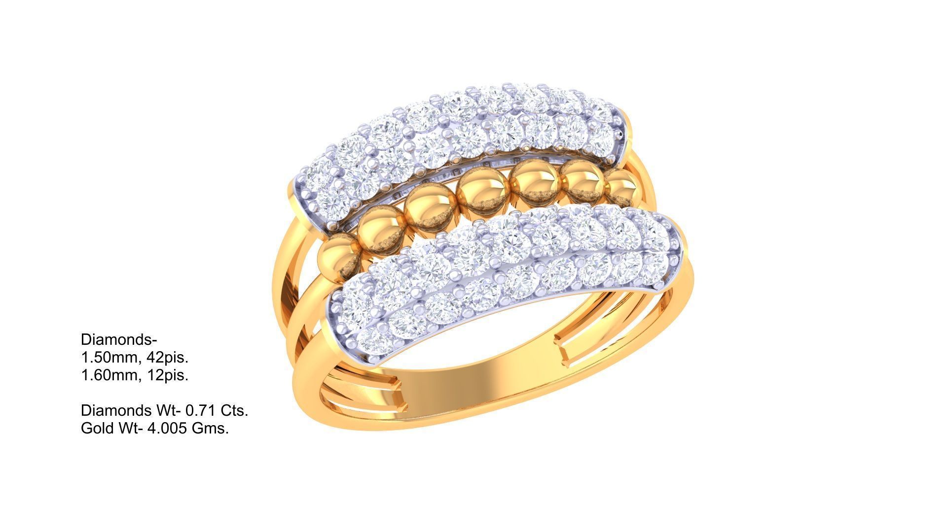 Fancy Stylish Ring 3dm STL OBJ FBX Renders Details 3D print model_1