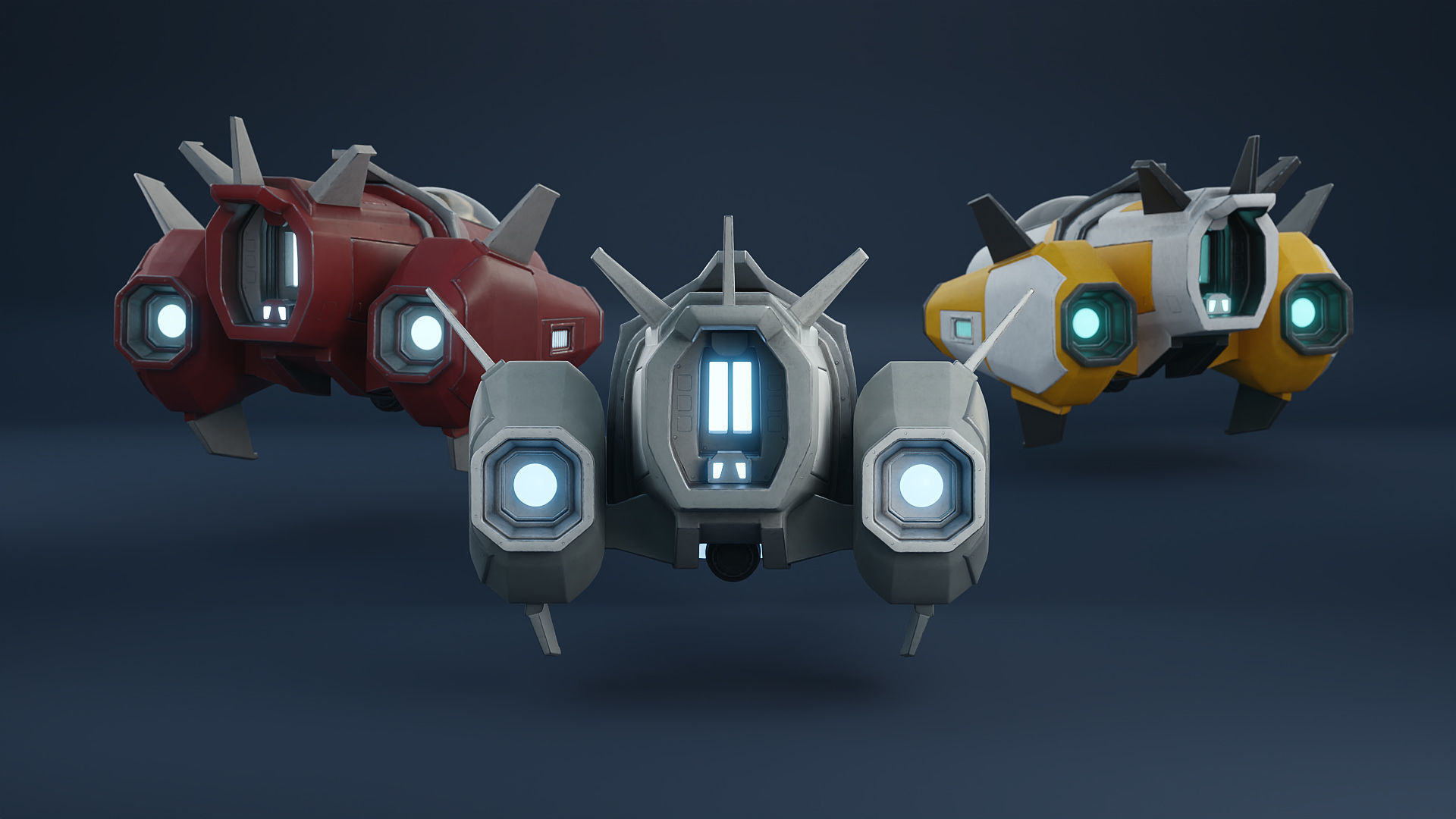 Stylized Star Fighter 3D model_1