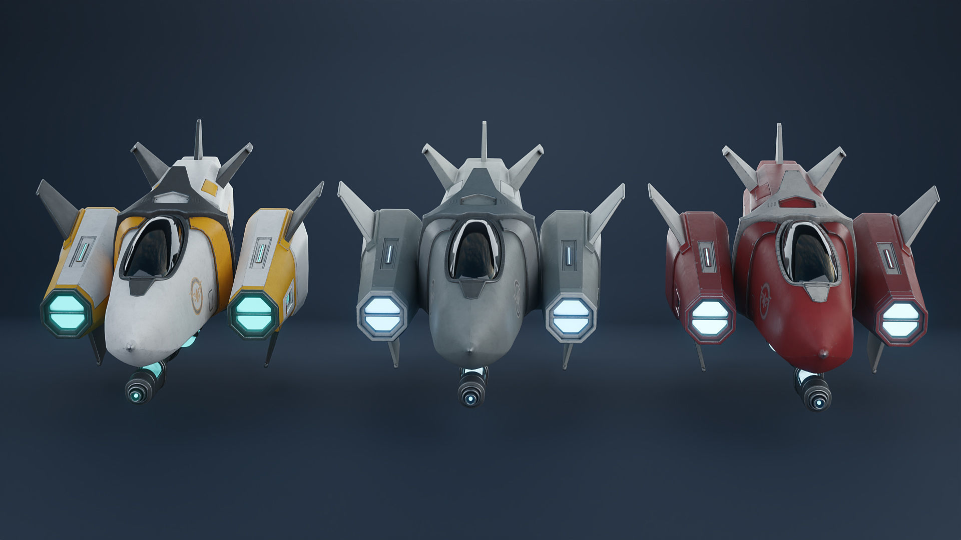 Stylized Star Fighter 3D model_14