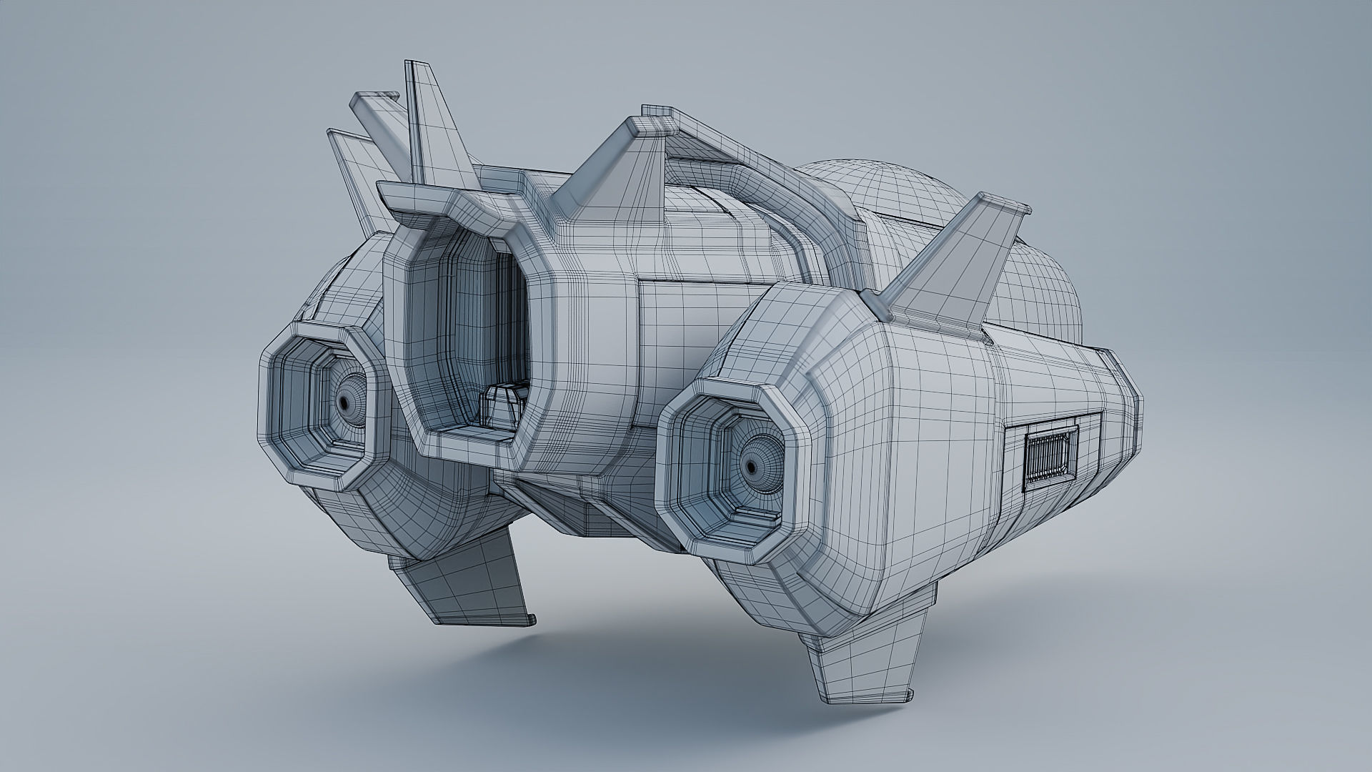 Stylized Star Fighter 3D model_18