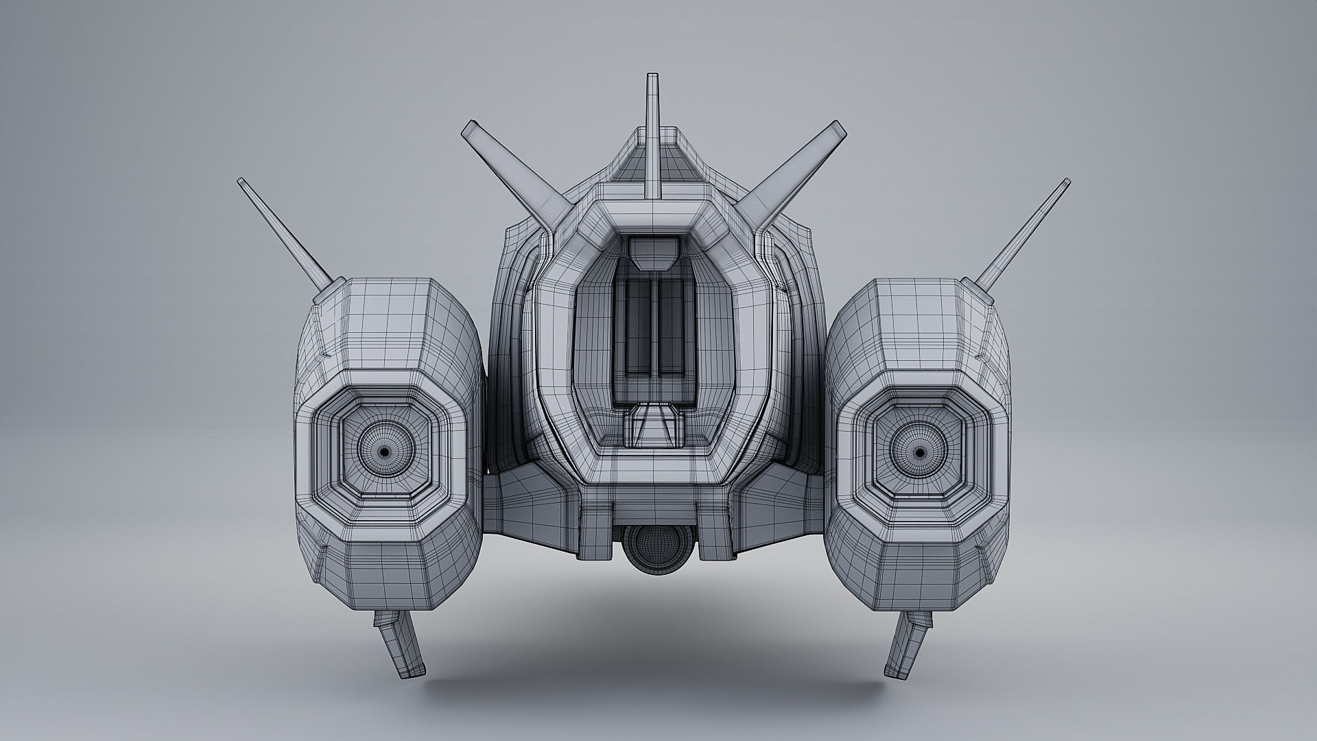 Stylized Star Fighter 3D model_20