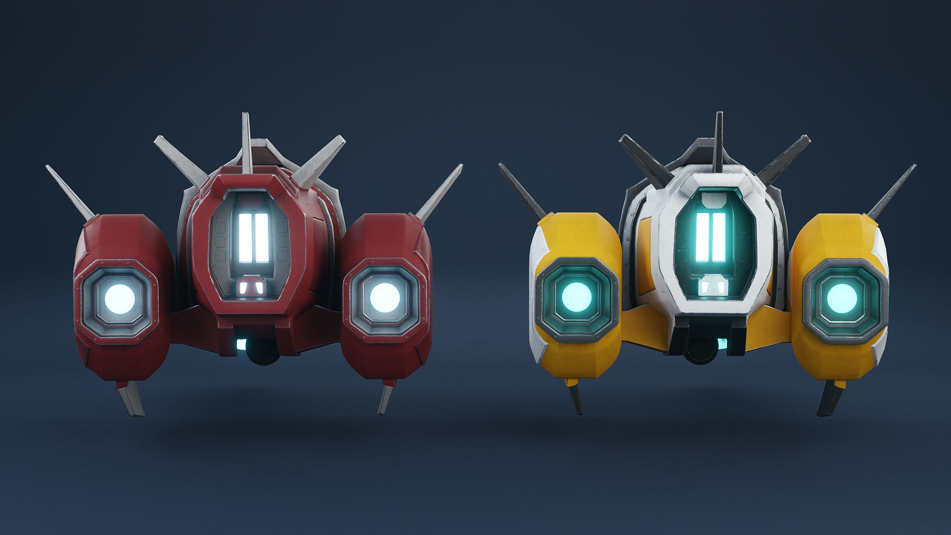 Stylized Star Fighter 3D model_9