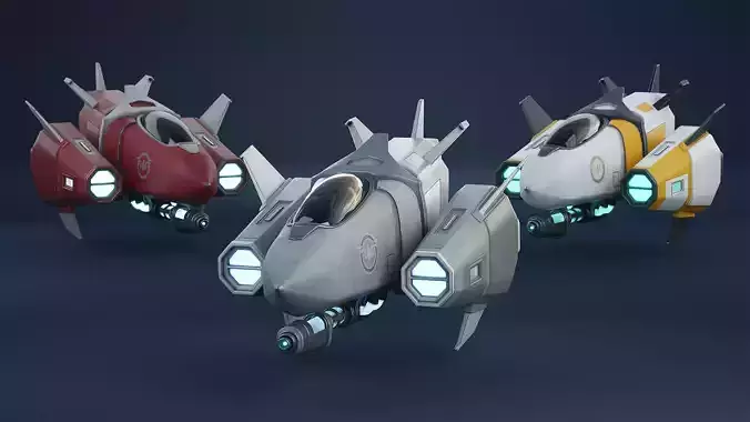 Stylized Star Fighter 3D model Stylized Star Fighter 3D model