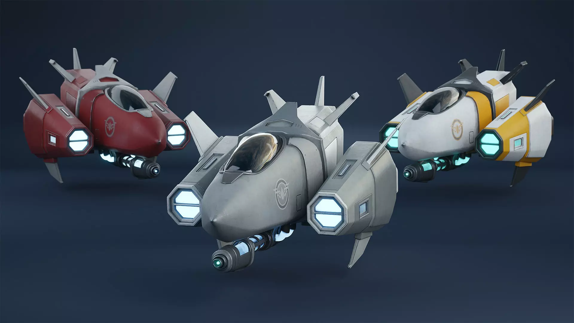 Stylized Star Fighter 3D model_0
