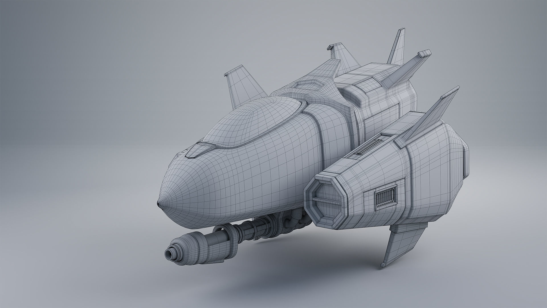 Stylized Star Fighter 3D model_16