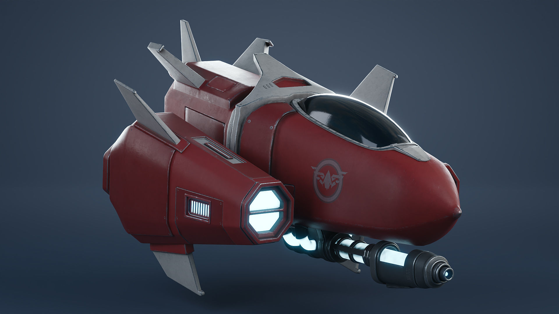 Stylized Star Fighter 3D model_2