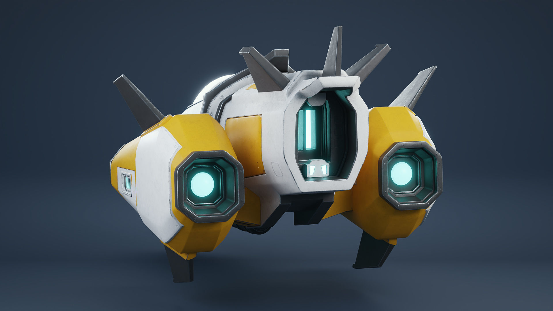 Stylized Star Fighter 3D model_12