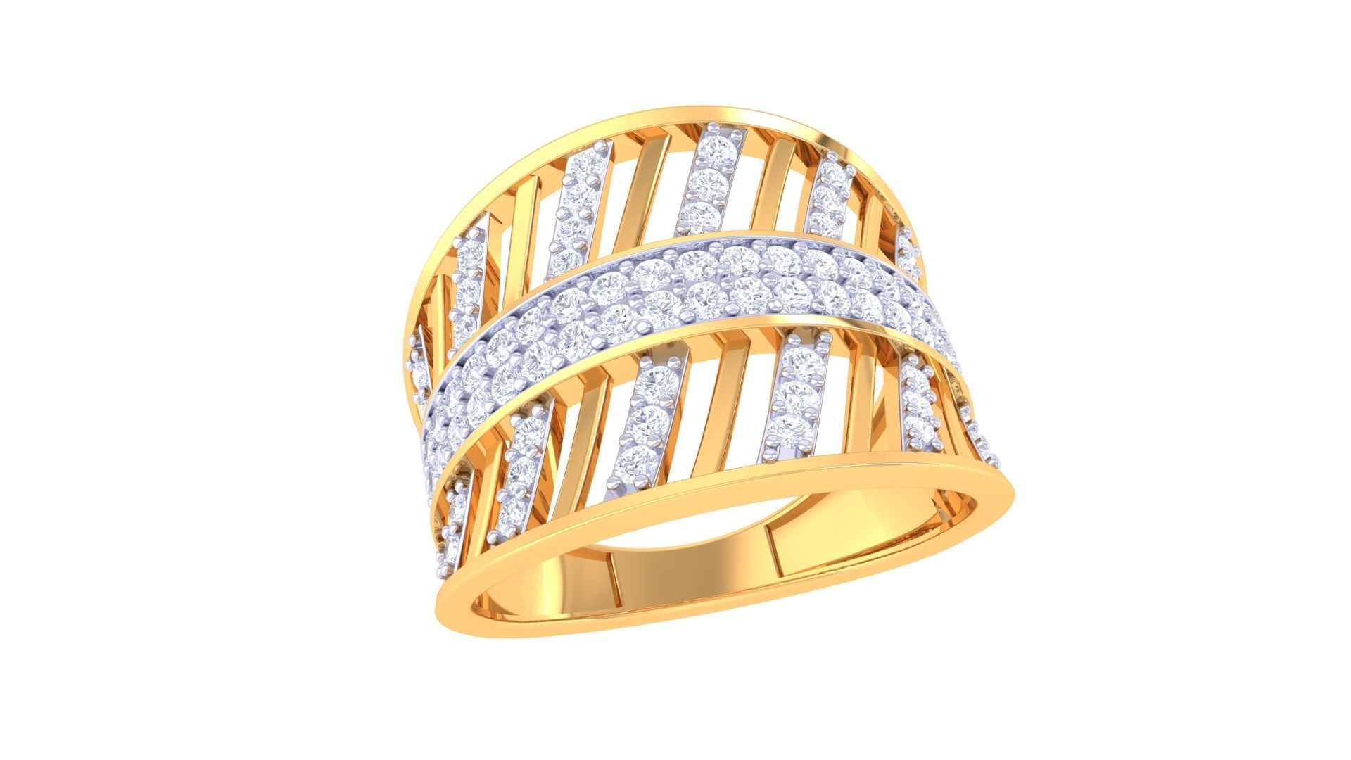 Fancy Stylish Ring 3dm STL OBJ FBX Renders Details 3D print model_2