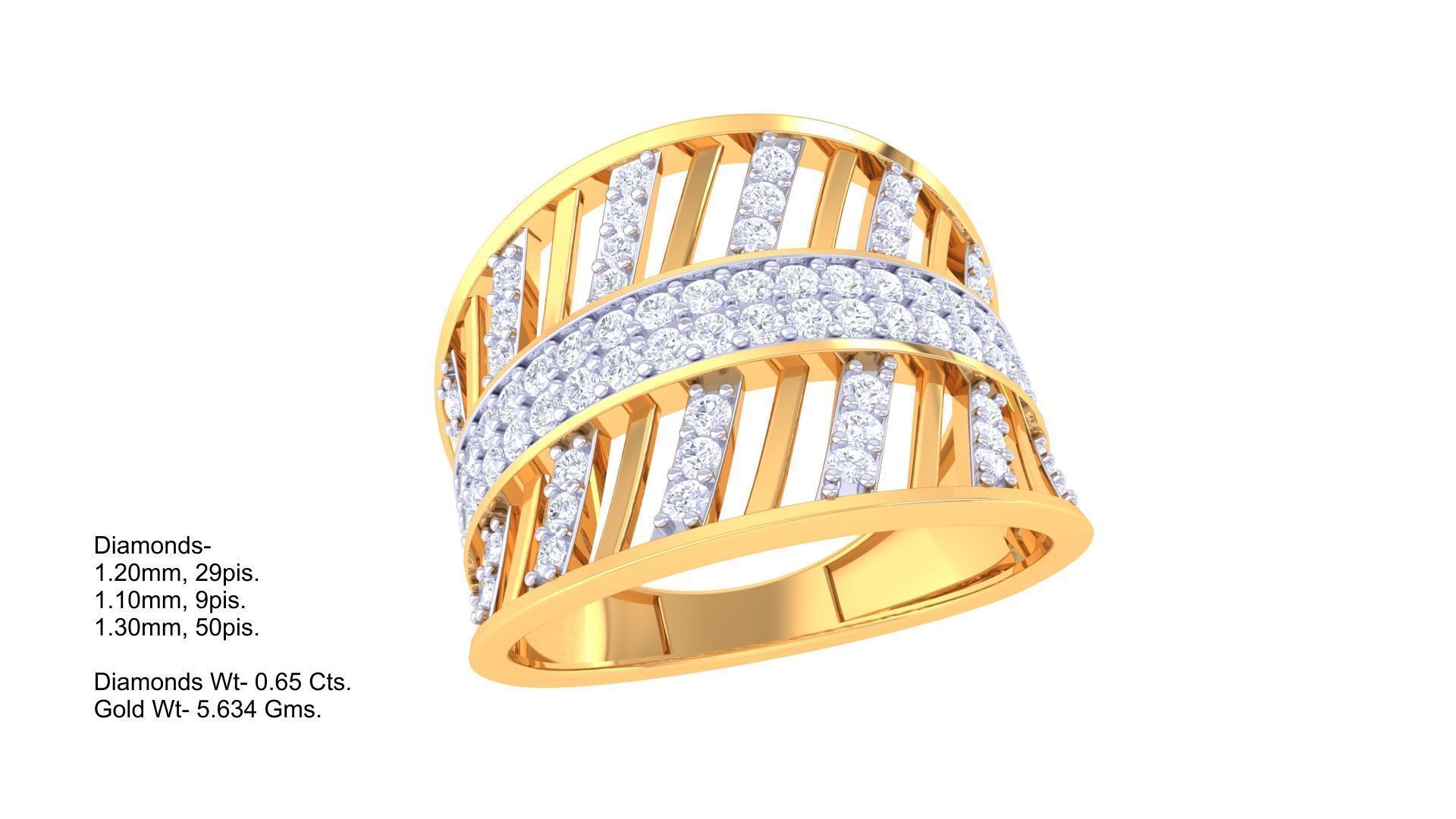 Fancy Stylish Ring 3dm STL OBJ FBX Renders Details 3D print model_1