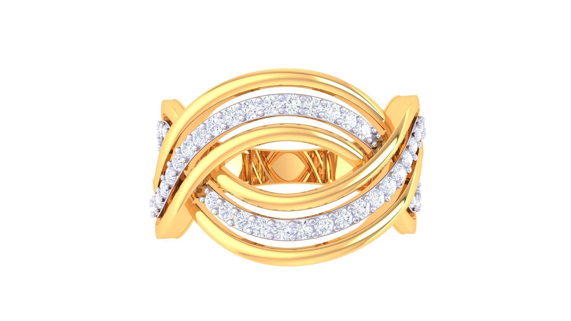 Fancy Stylish Ring 3dm STL OBJ FBX Renders Details 3D print model_3