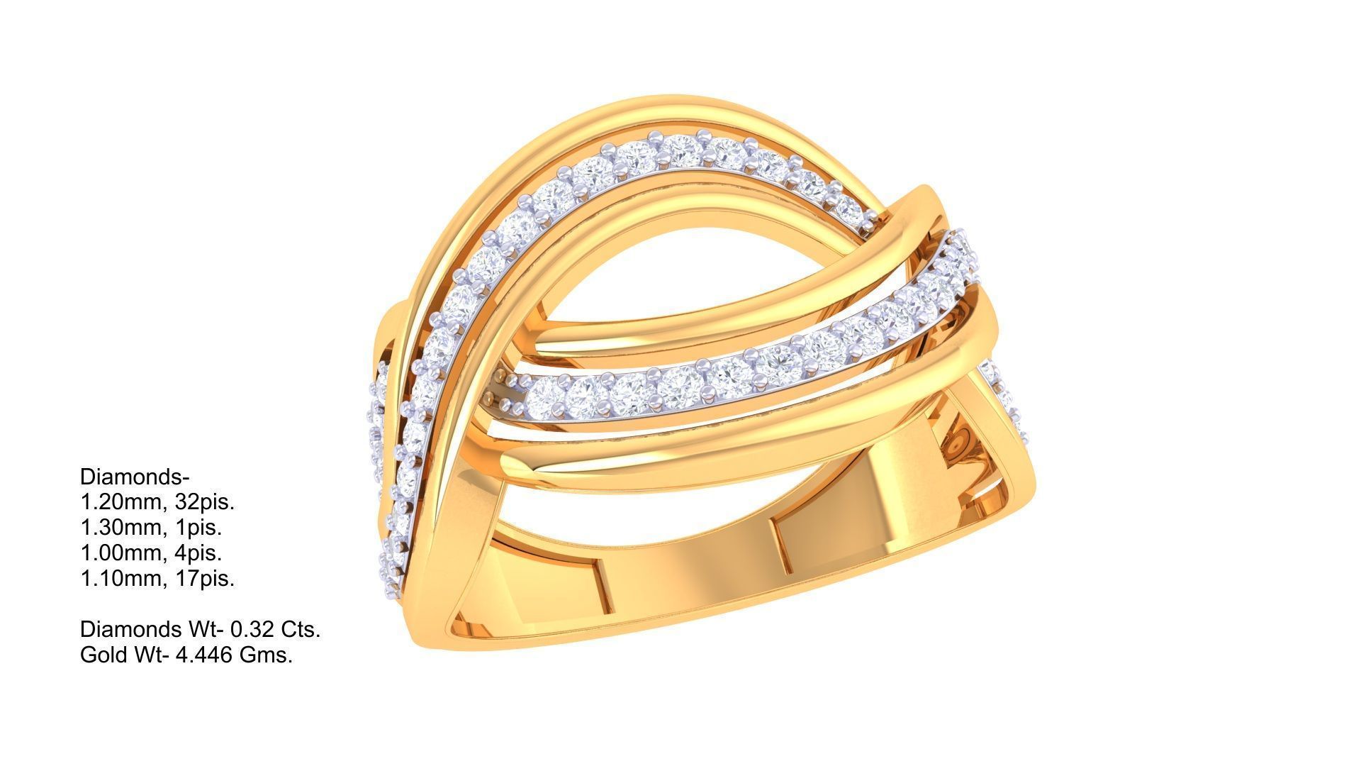 Fancy Stylish Ring 3dm STL OBJ FBX Renders Details 3D print model_1