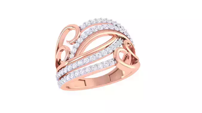 Fancy Stylish Ring 3dm STL OBJ FBX Renders Details