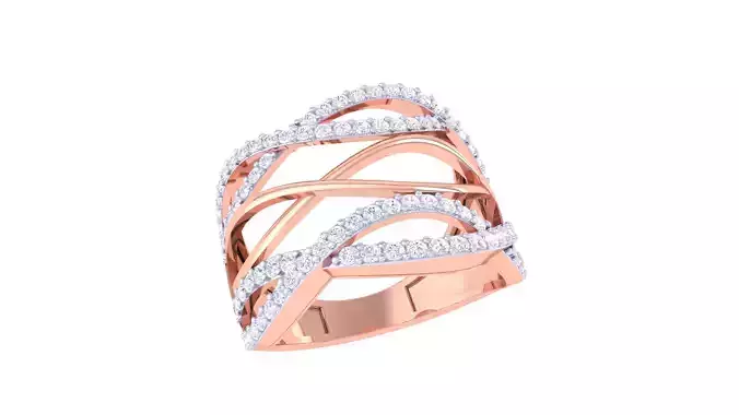 Fancy Stylish Six Band Ring 3dm STL OBJ FBX Renders Details