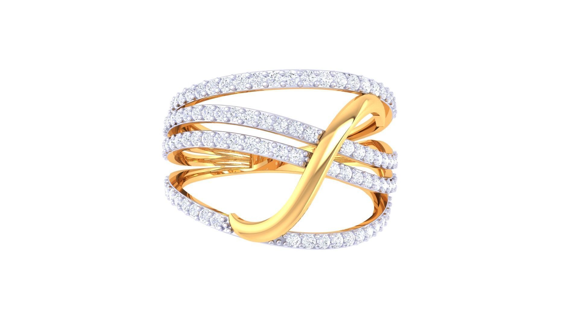 Fancy Stylish Ring 3dm STL OBJ FBX Renders Details 3D print model_3