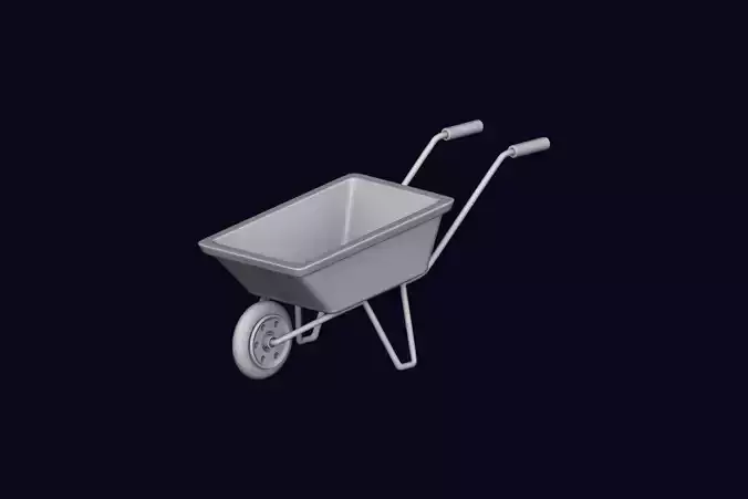 Wheelbarrow Cart 3D model