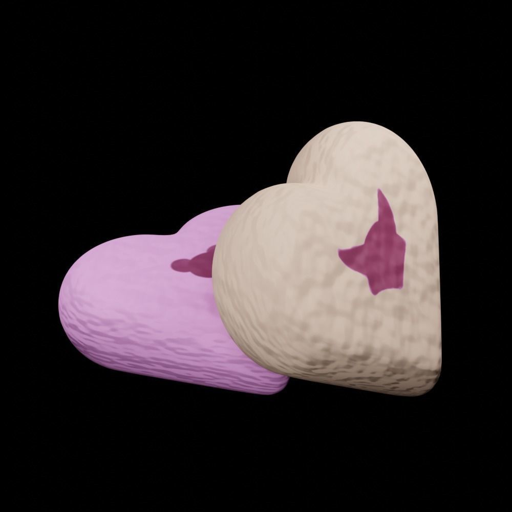 Candy heart Free 3D model_7