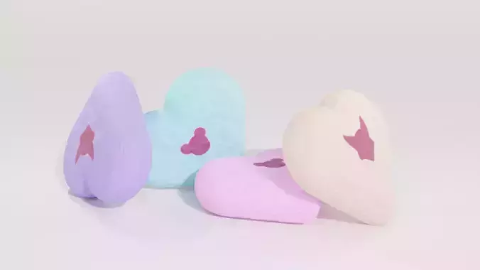 Candy heart Free 3D model