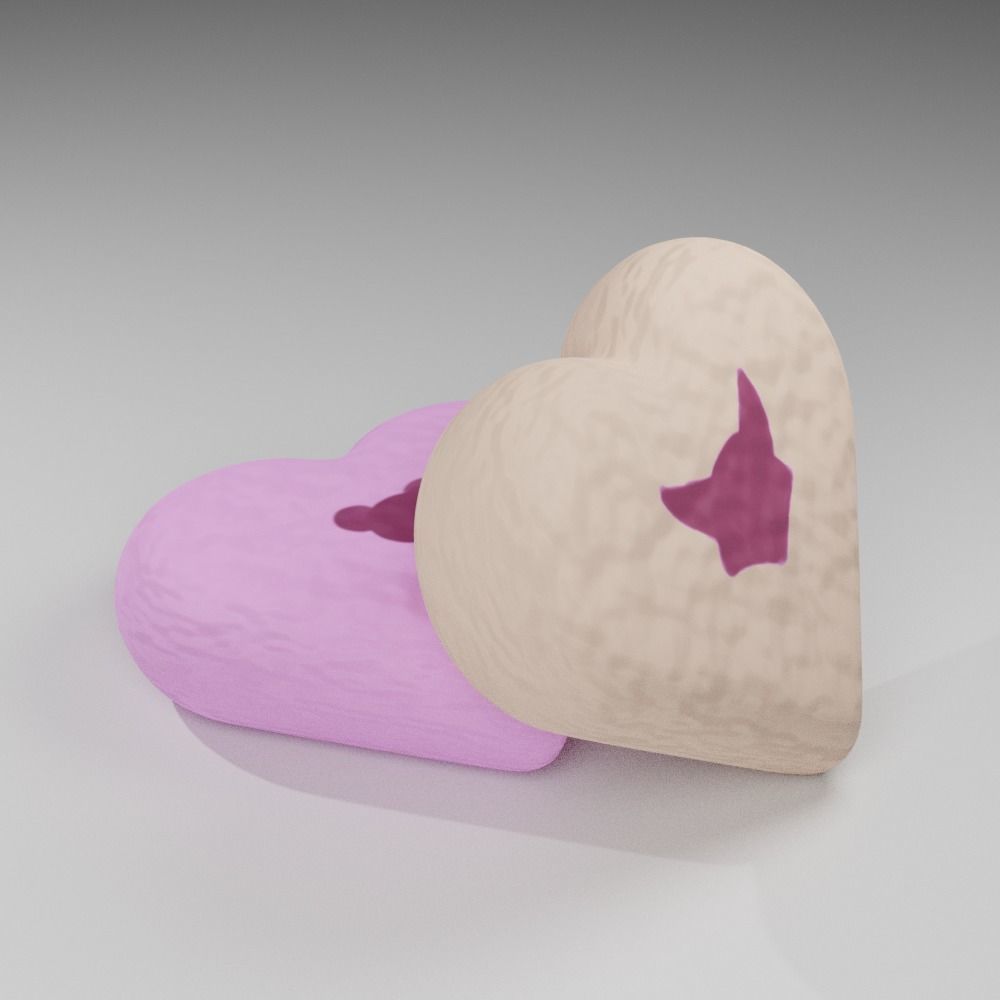 Candy heart Free 3D model_6