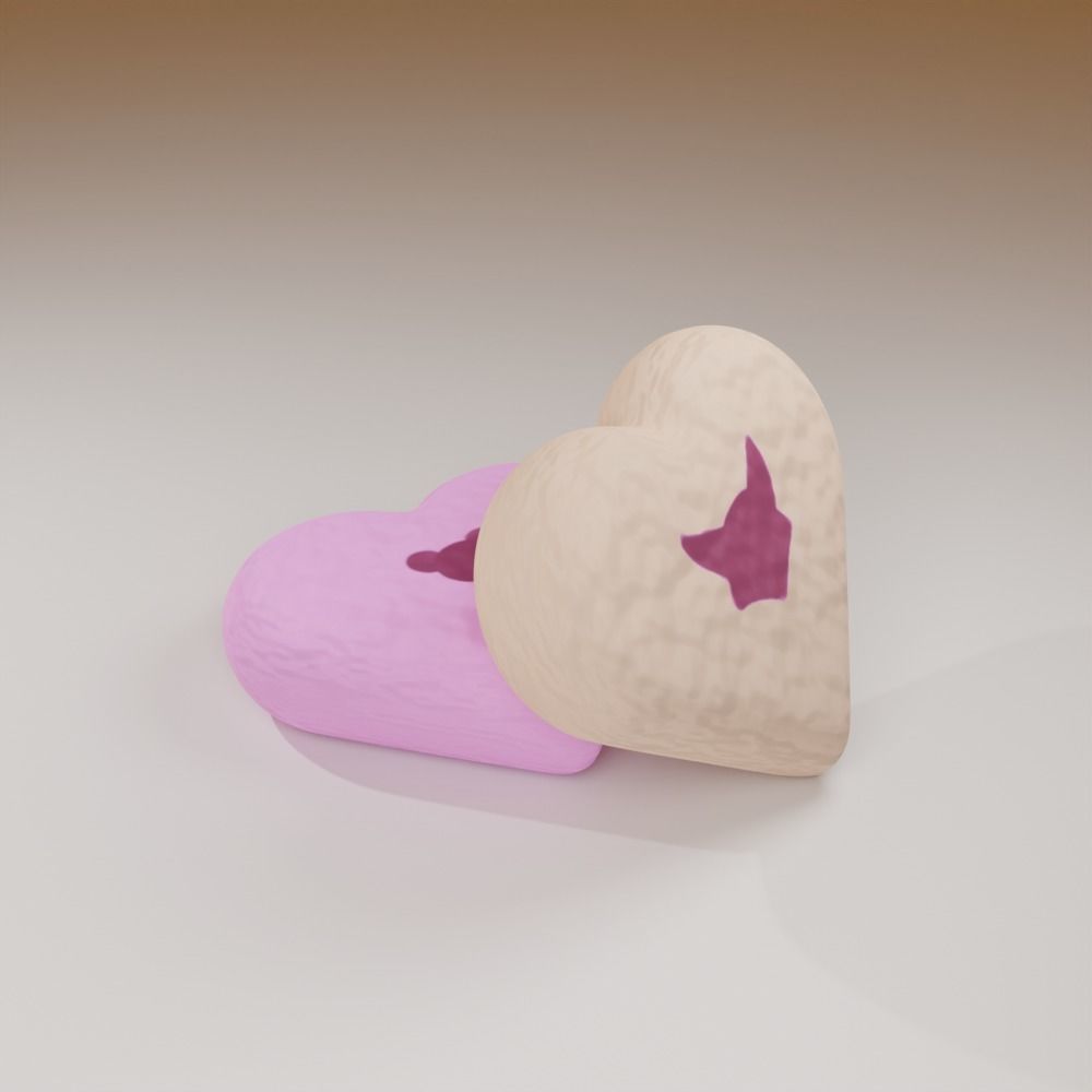 Candy heart Free 3D model_5