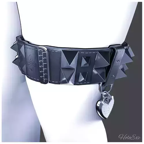 Studded Thigh Brace Low-poly 3D model