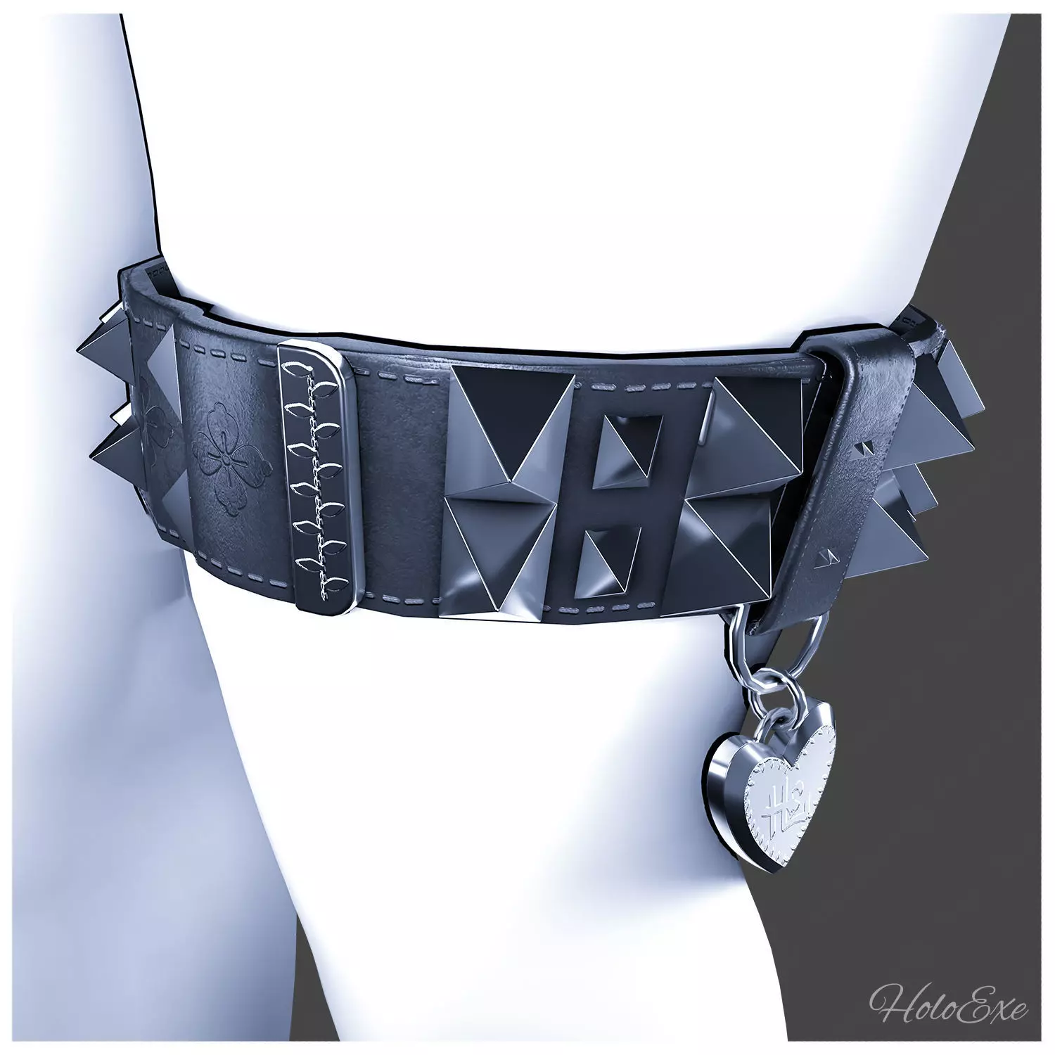 Studded Thigh Brace Low-poly 3D model