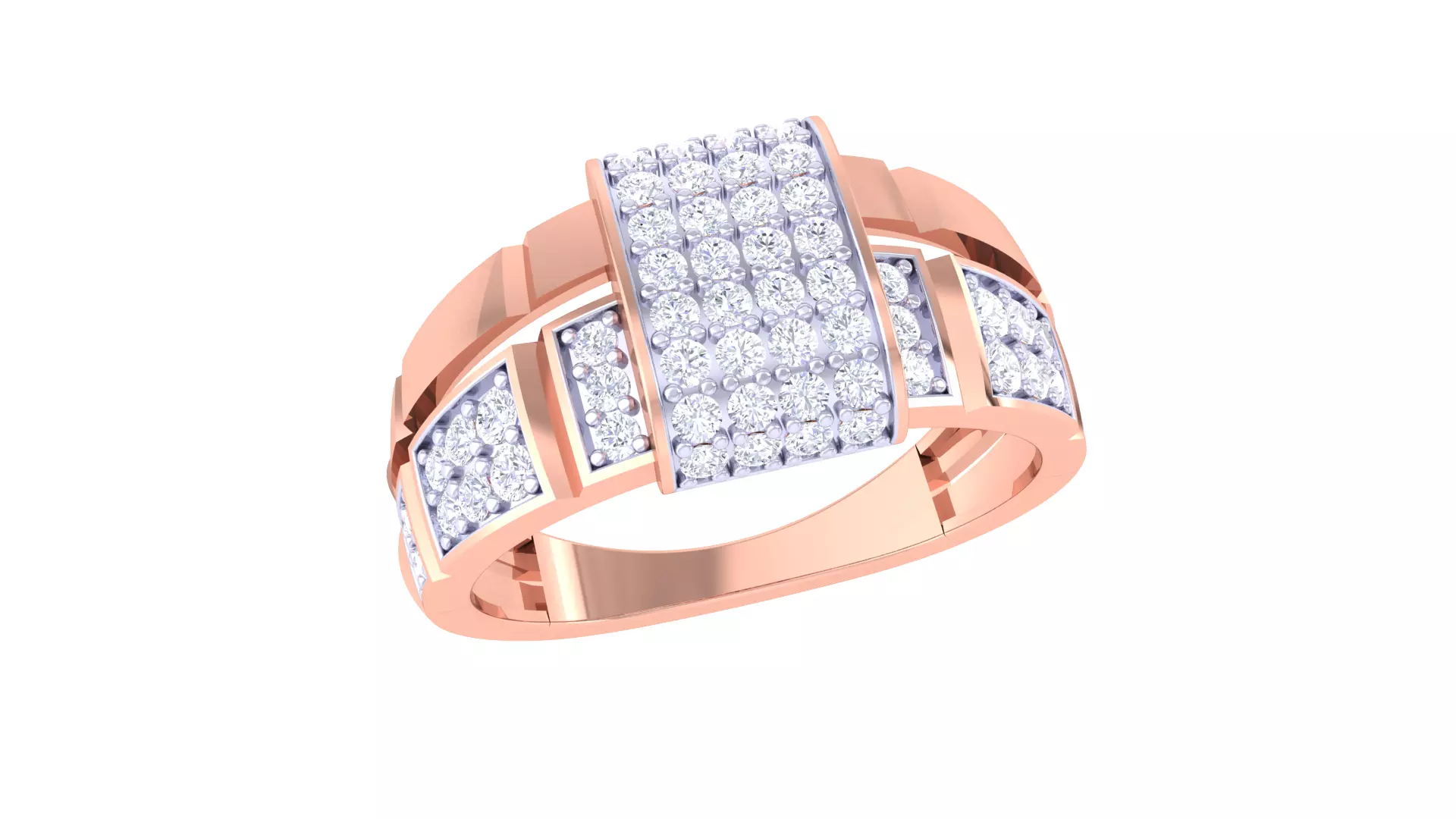 Fancy Stylish Ring 3dm STL OBJ FBX Renders Details 3D print model_0