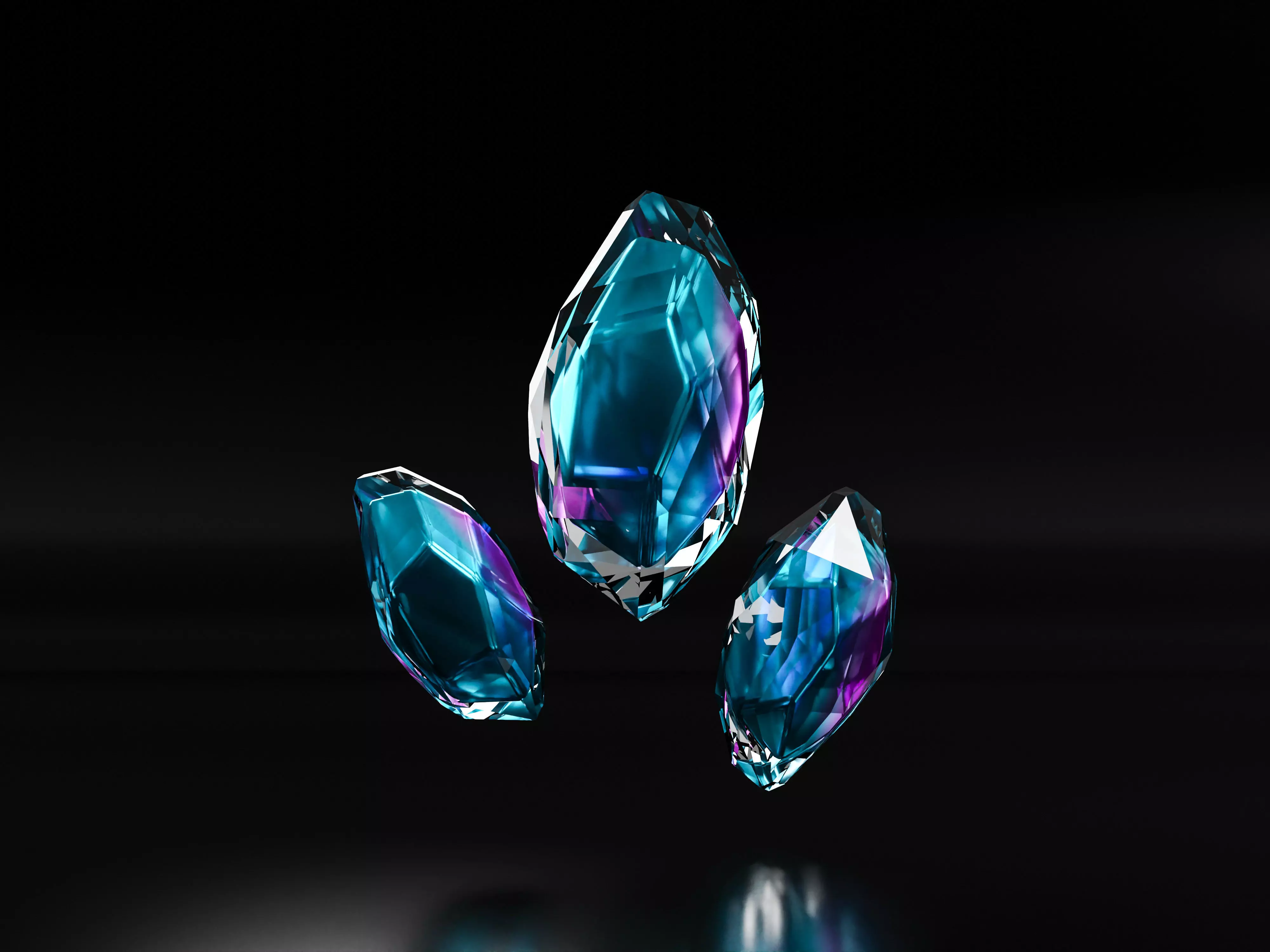 colorful crystal 3D model_0