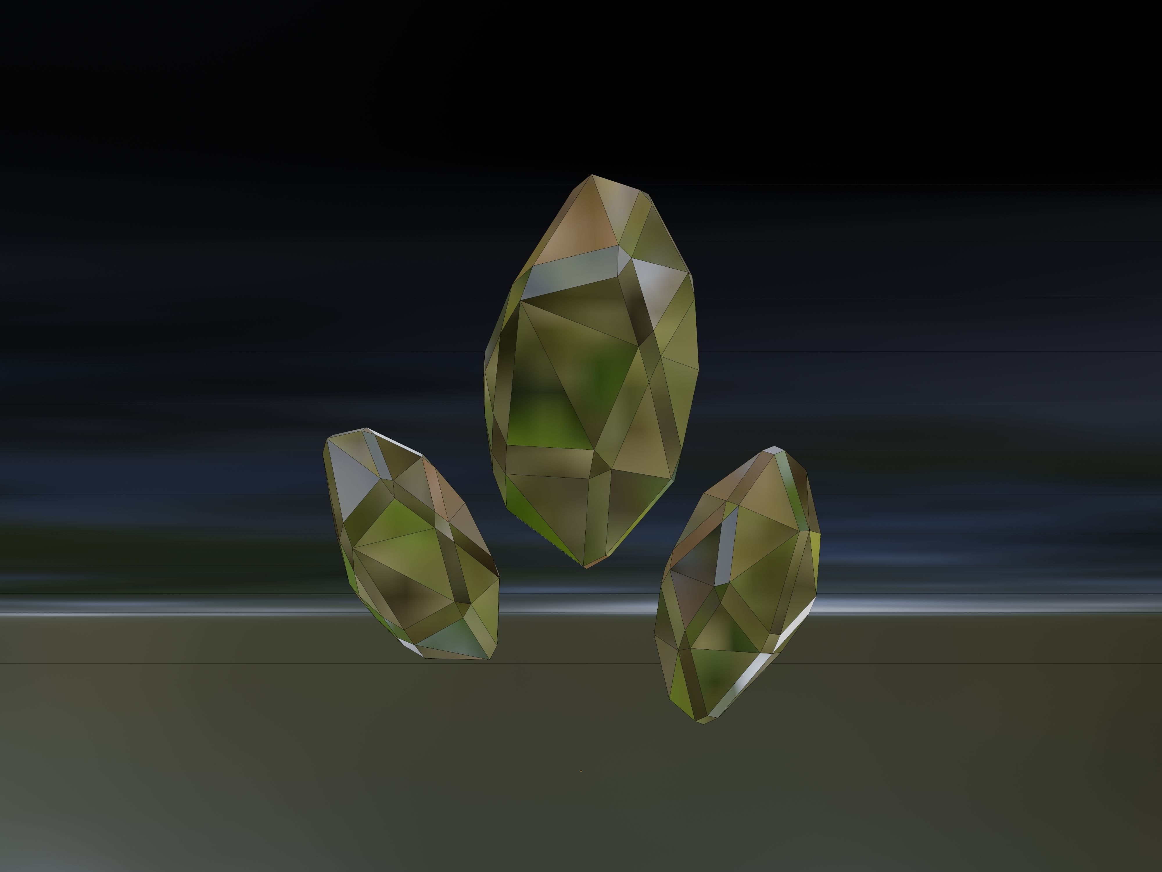 colorful crystal 3D model_1