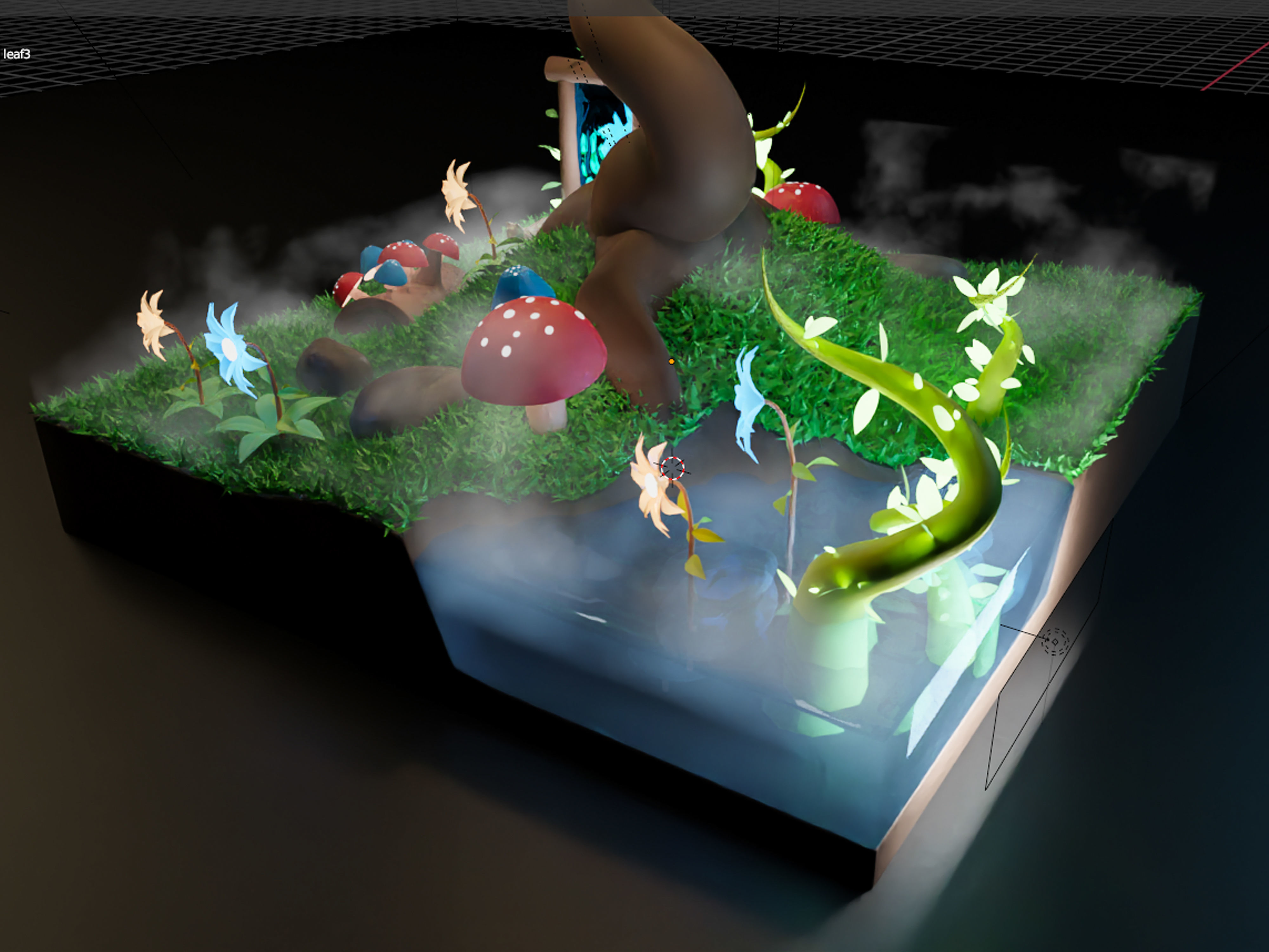 Mushroom garden 3D model_3