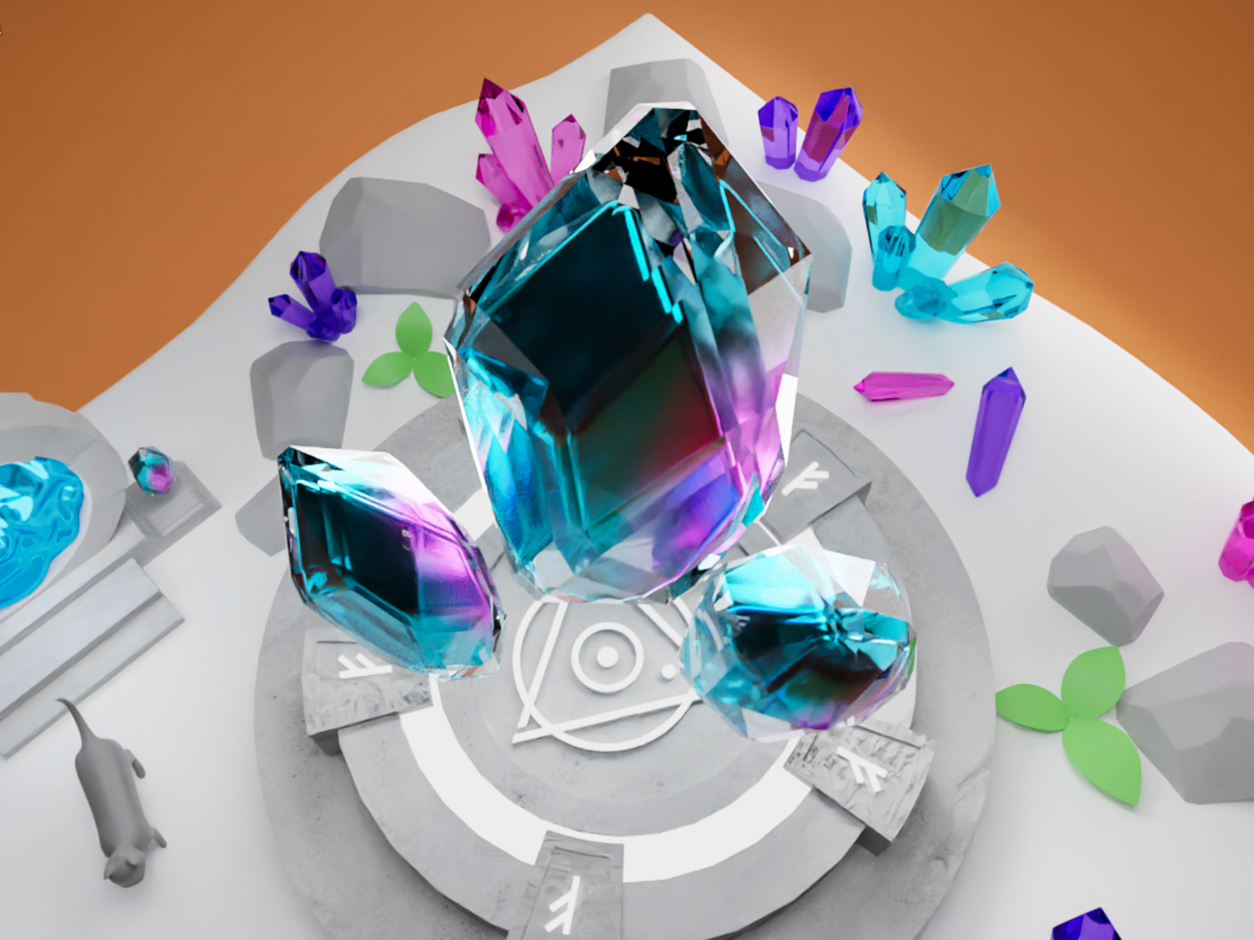 Crystal land 3D model_1
