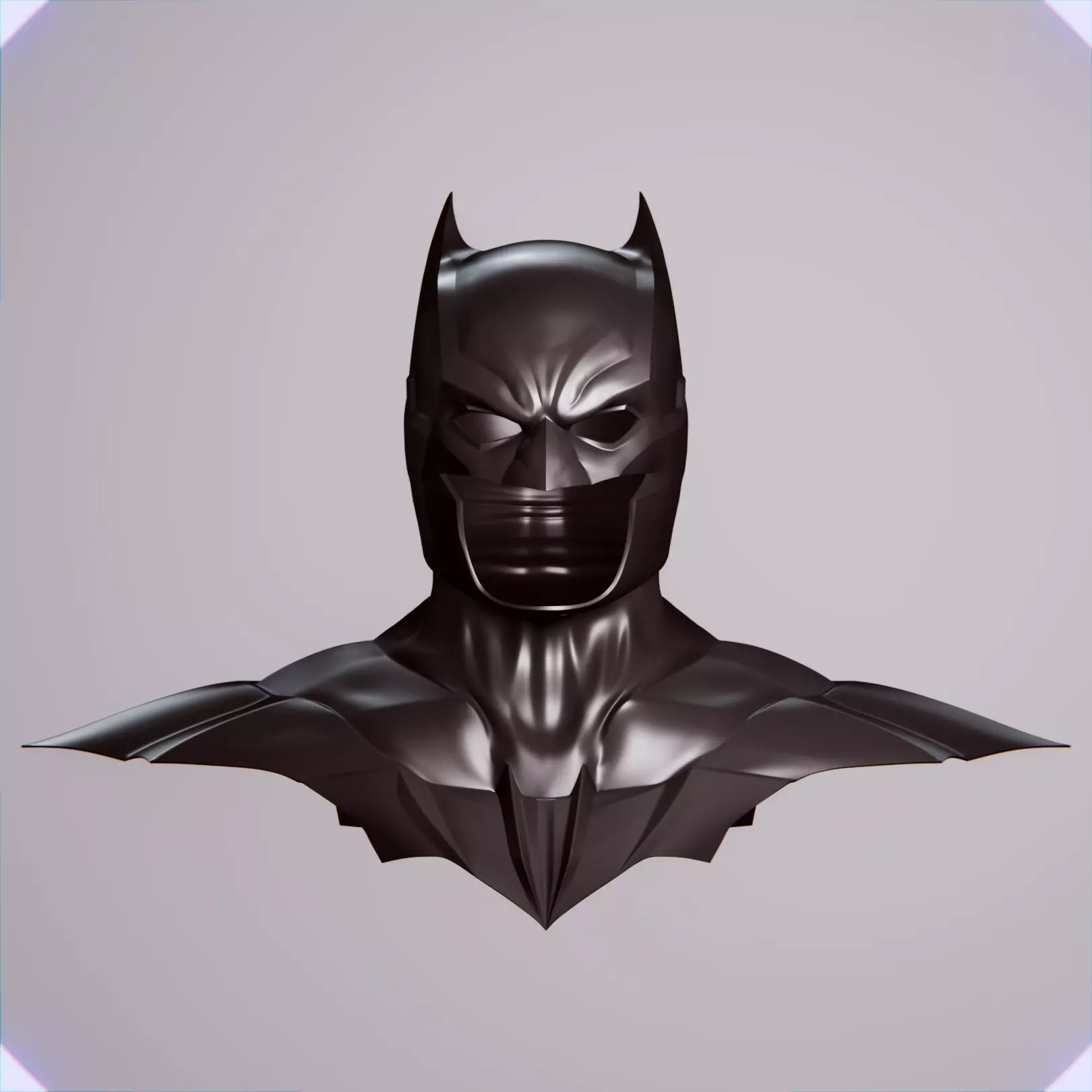 BATMAN DAMNED COWL AND NECK CHEST 3D print model_0