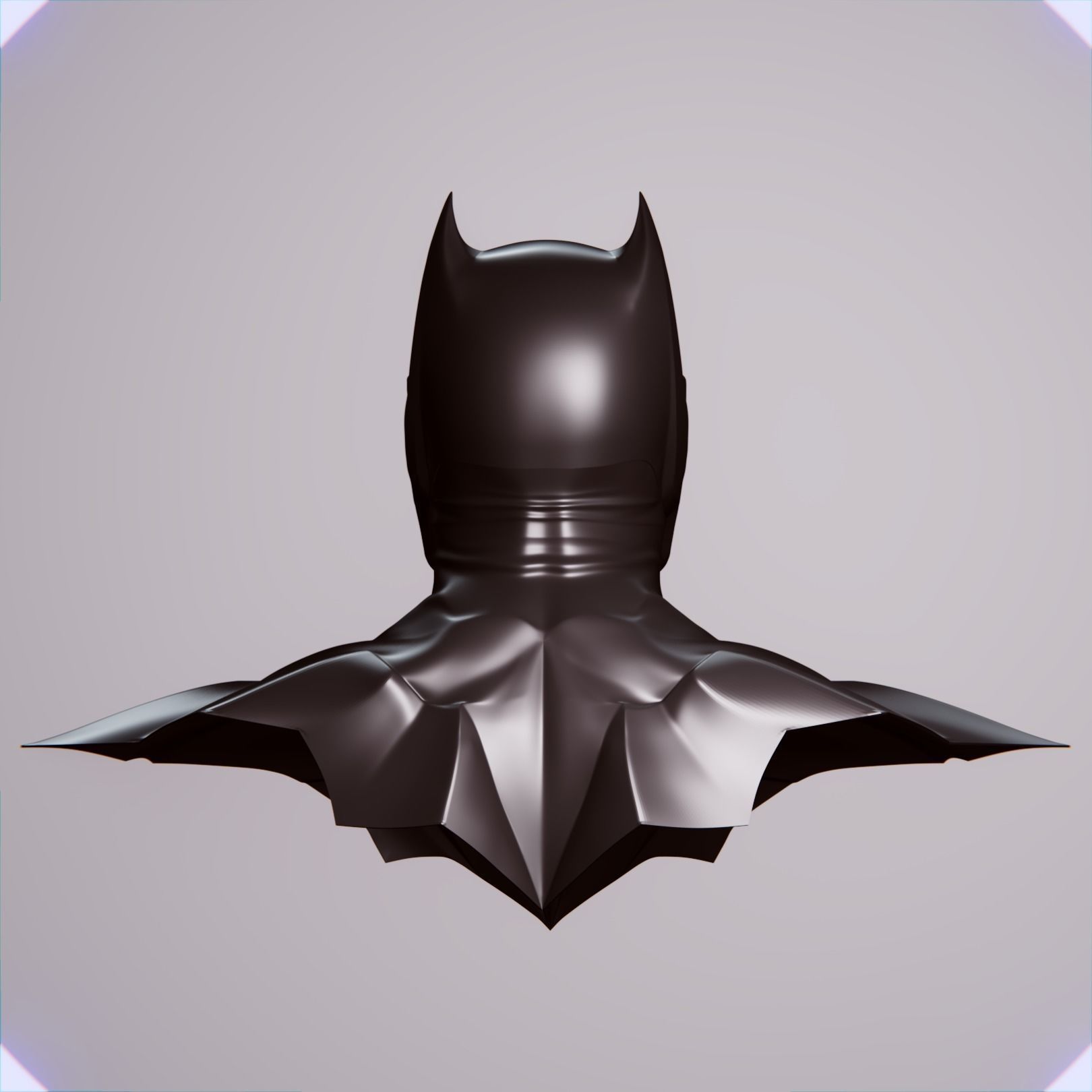 BATMAN DAMNED COWL AND NECK CHEST 3D print model_4