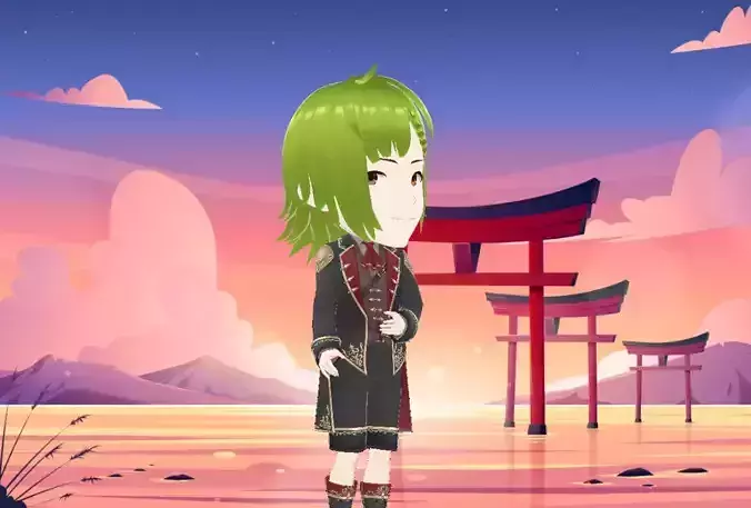 3D model of anime princes