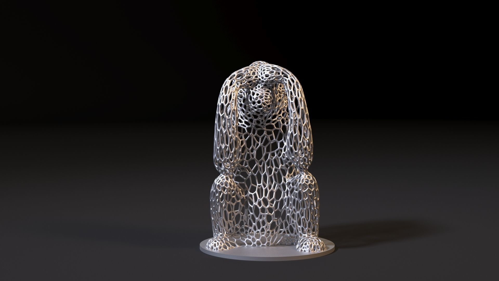 Monkey statuette 3D print model_7
