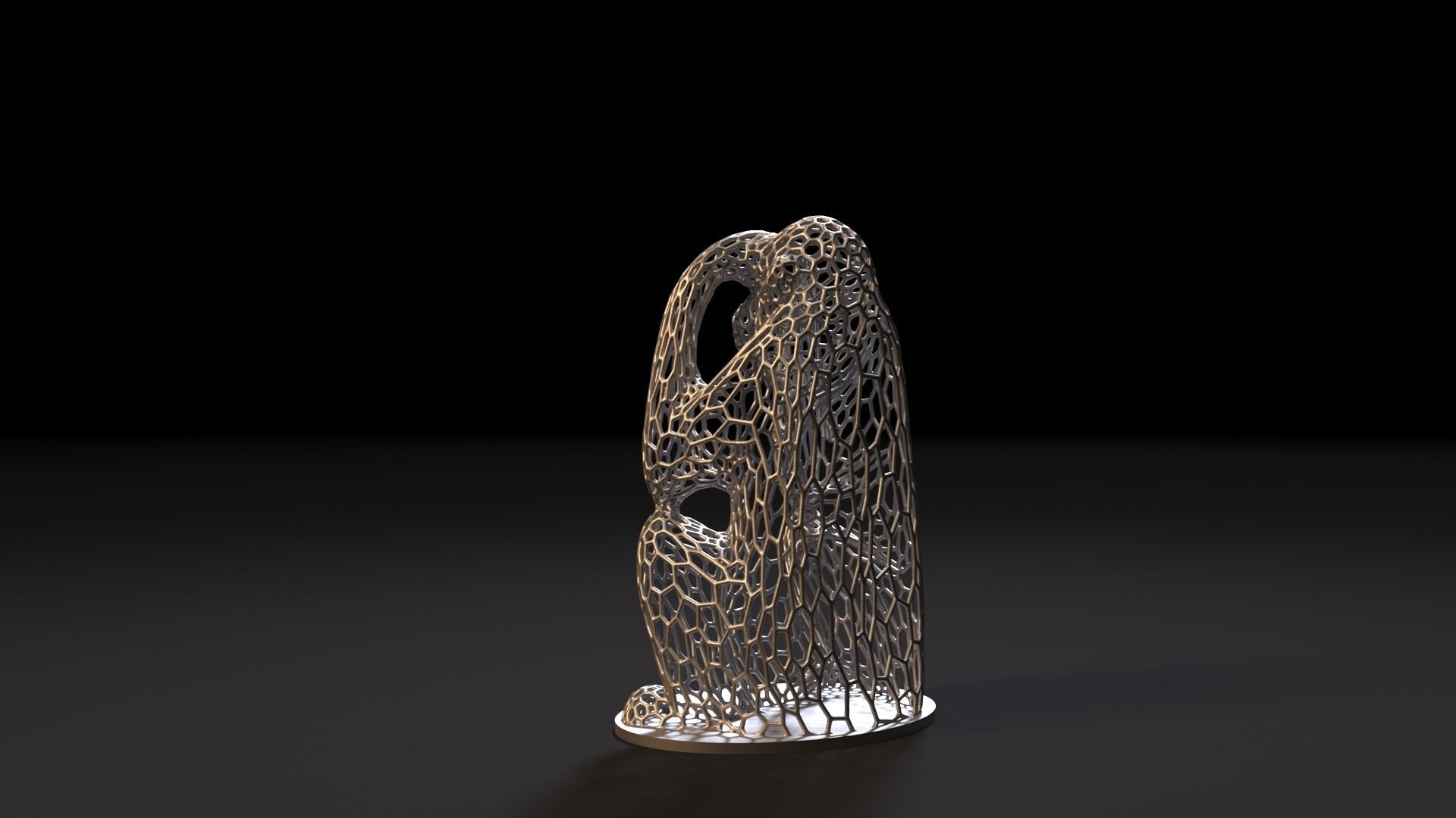 Monkey statuette 3D print model_2