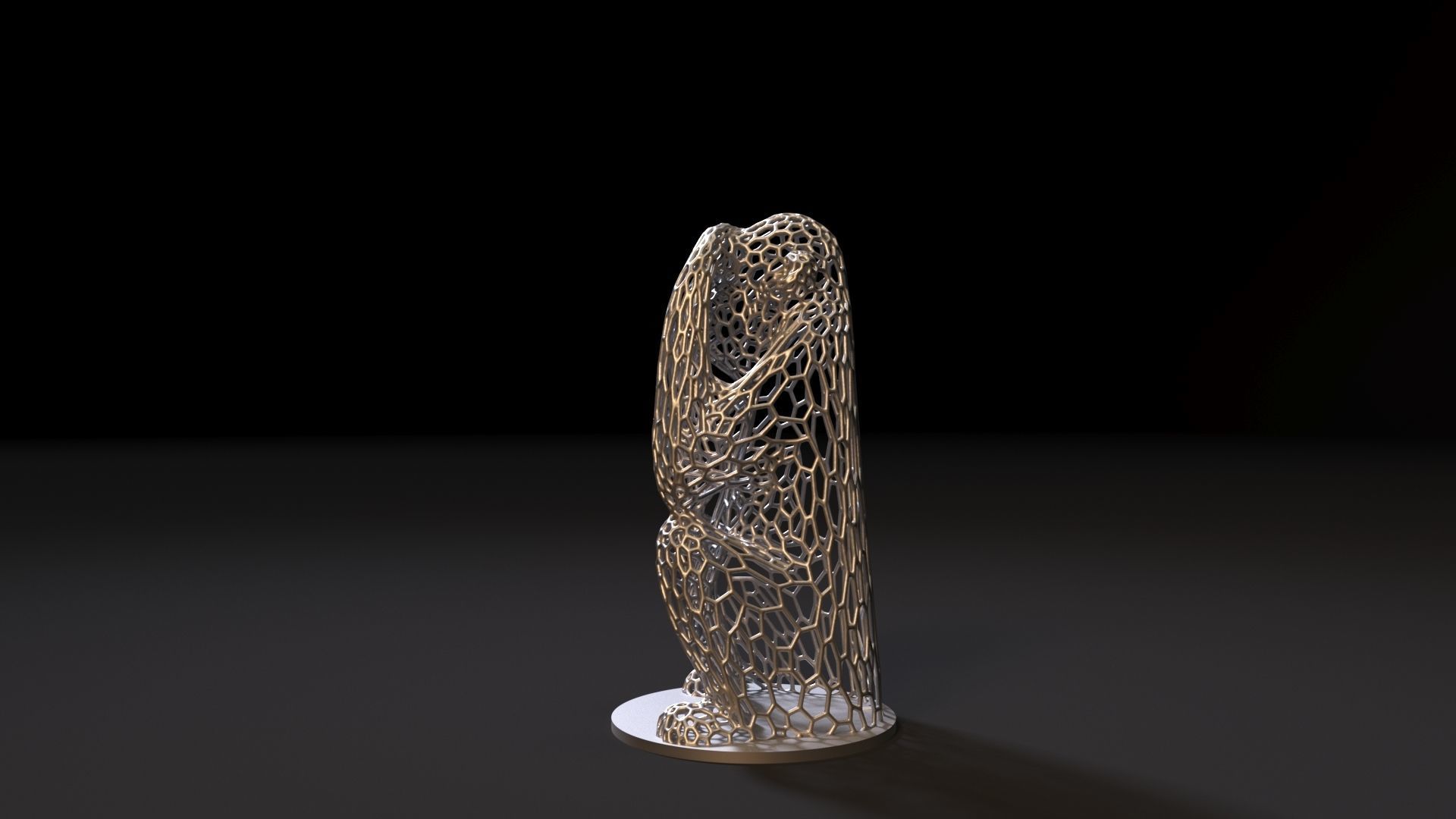 Monkey statuette 3D print model_1