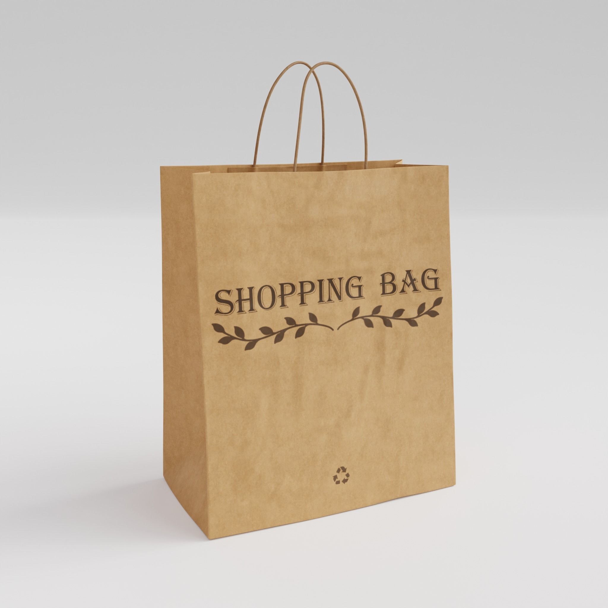 Shopping Bag 1 3D model_2