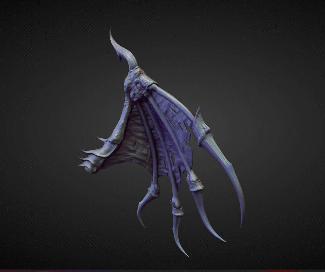 WING9 high poly sculpt 3D model_1
