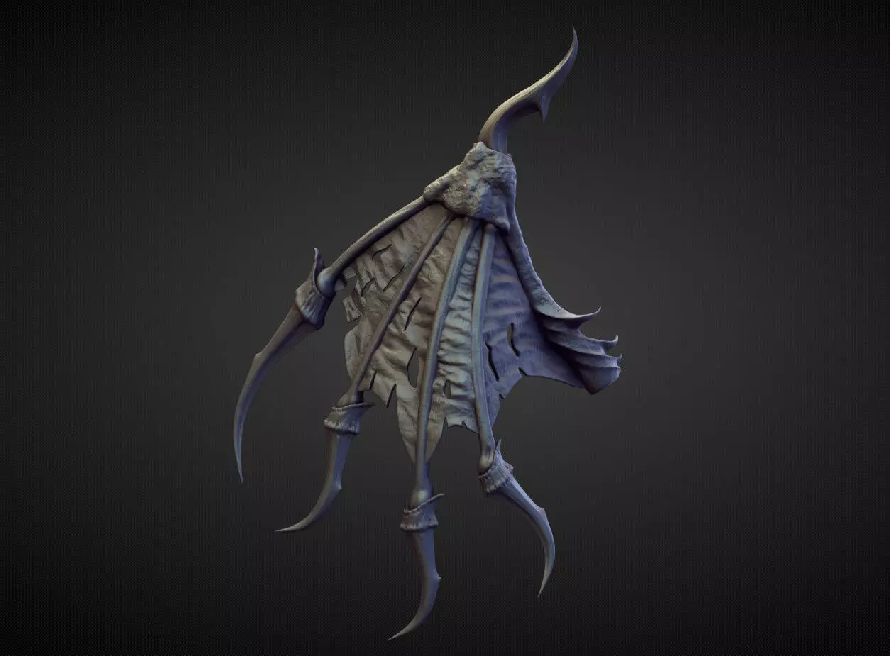 WING9 high poly sculpt 3D model_0