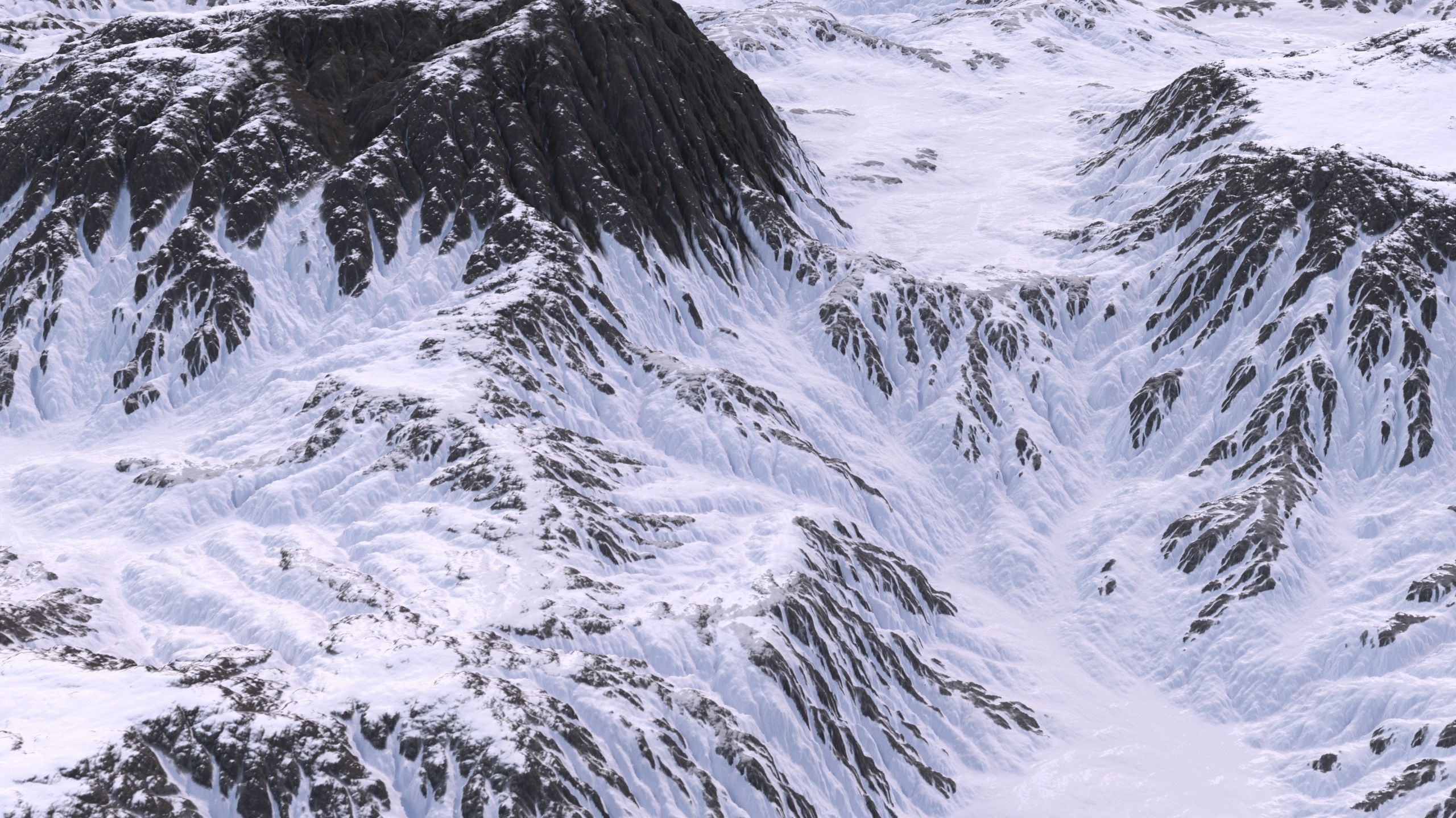 SnowMountain mountain covered in snow 3D model_3