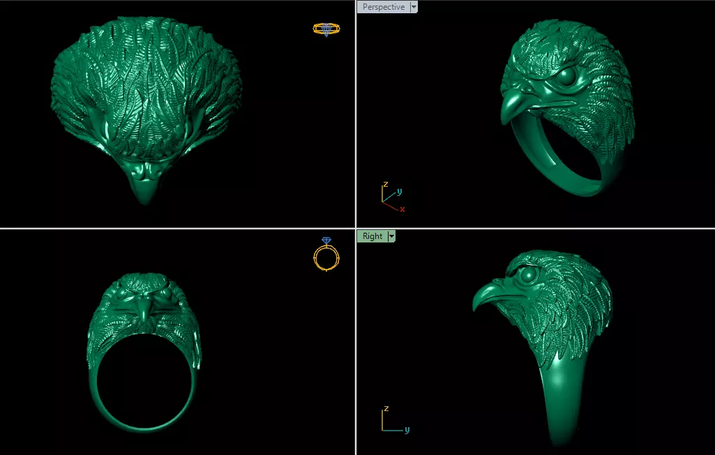 Eagle ring Eaglering 3D model_0
