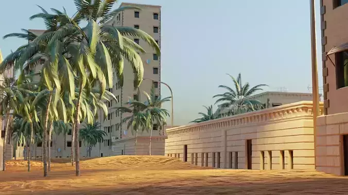 Abandoned city in the desert