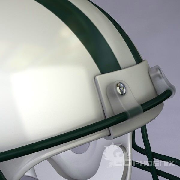 New York Jets official game helmet 3D model_2