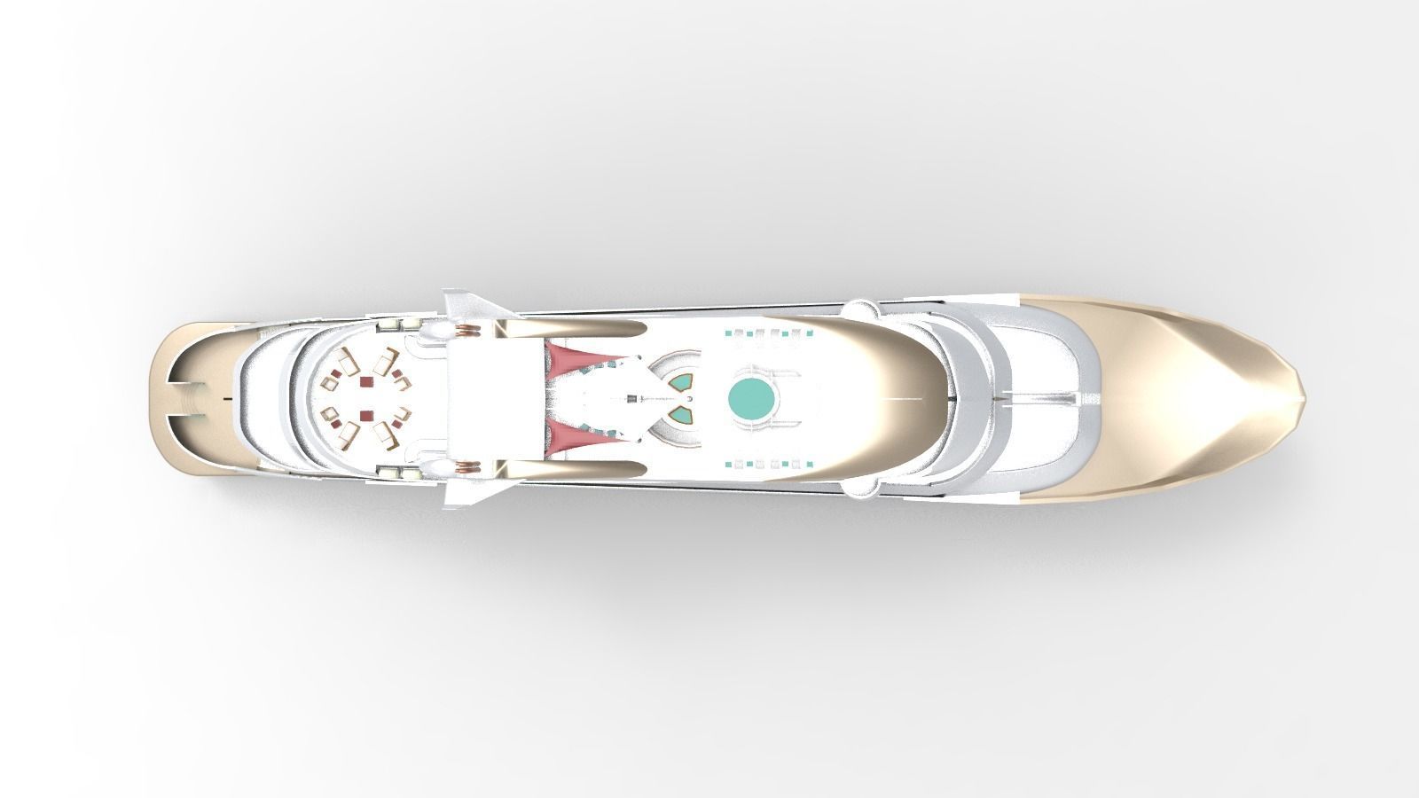 Megayacht luxury yacht 3D model_7