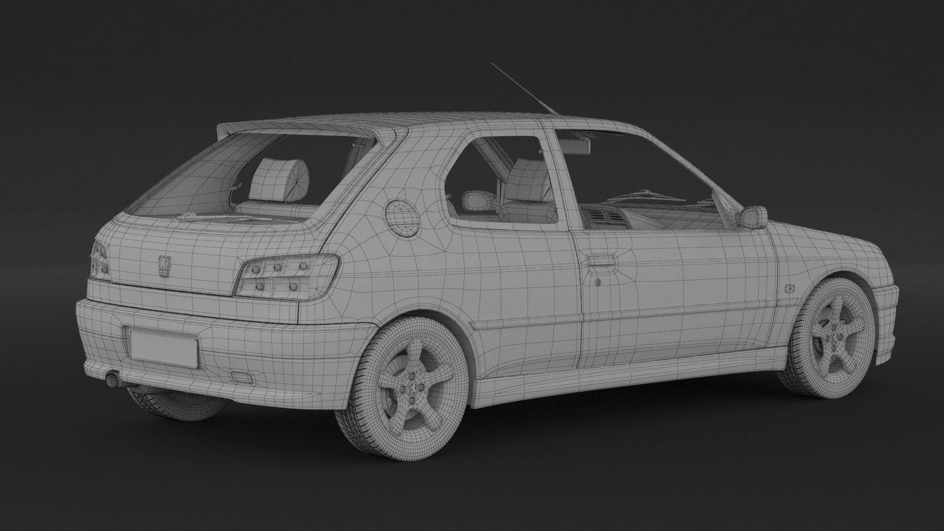 Peugeot 306 Rallye 3D model_8