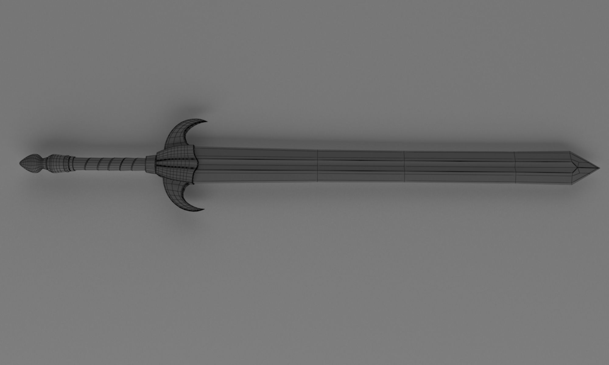 Fantasy sword low poly 3D model PBR weapon Low-poly 3D model_12