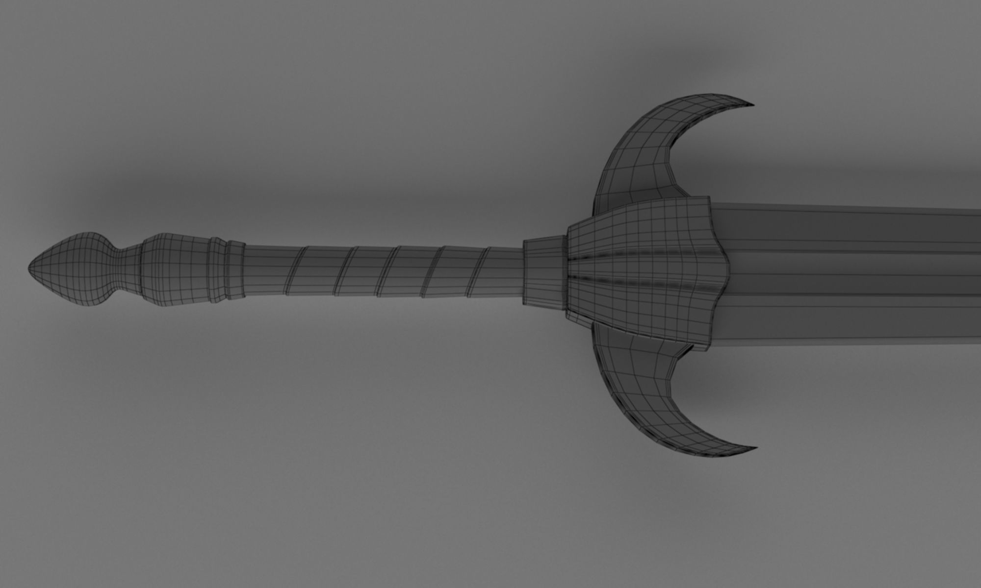 Fantasy sword low poly 3D model PBR weapon Low-poly 3D model_13