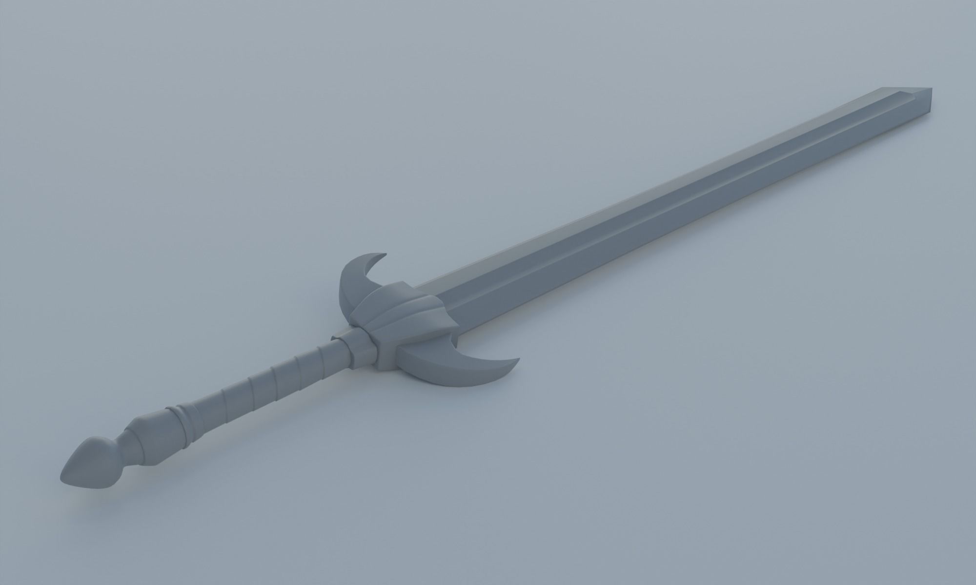 Fantasy sword low poly 3D model PBR weapon Low-poly 3D model_15